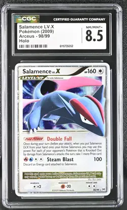 CGC 8.5 Salamence LV.X 2009 Arceus 98/99 Holo Pokemon Card - Image 1