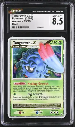 CGC 8.5 NM/MINT+ Tangrowth LV.X 99/99 Arceus Holo Pokemon Card - Image 1