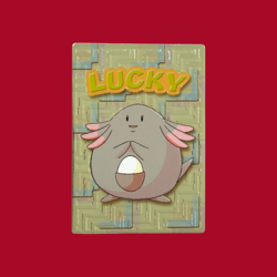 CHANSEY (LUCKY)--JAPANESE MEIJI EMBOSSED PROMO FOIL POKEMON CARD - Image 1
