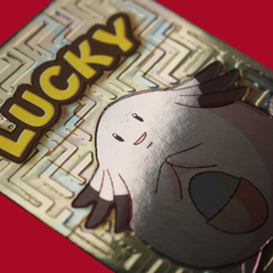 CHANSEY (LUCKY)--JAPANESE MEIJI EMBOSSED PROMO FOIL POKEMON CARD - Image 2