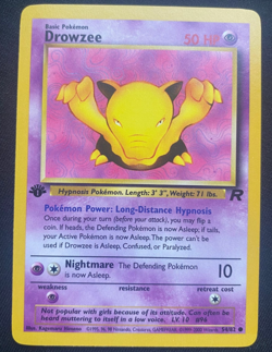 Pokemon TCG Drowzee 1st Edition Common Card 54/82 Team Rocket (NM) - Image 1