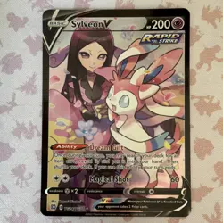 Pokemon Sylveon V Full Art Ultra Rare Rapid Strike Holo TG14/TG30 Swsh09 Card - Image 1