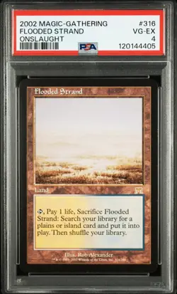 2002 MTG ONSLAUGHT #316 FLOODED STRAND PSA 4 - Image 1