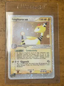 2003 Pokemon Ex Dragon #89/97 Ampharos Ex Holo RARE TCG WOTC - Image 1