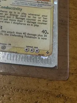 2003 Pokemon Ex Dragon #89/97 Ampharos Ex Holo RARE TCG WOTC - Image 2
