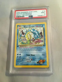 2000 POKEMON GYM CHALLENGE HOLO-1ST ED #13 MISTY'S GYARADOS PSA 9 - Image 1