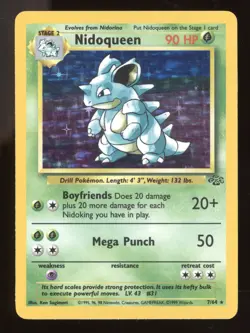1999 Pokemon Jungle Nidoqueen Holo Rare #7/64 - Image 1