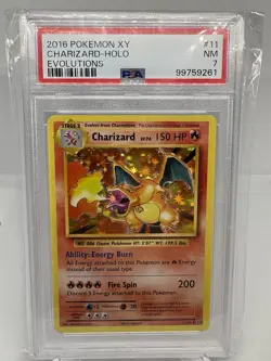 2016 Pokemon Evolutions Charizard Holo PSA 7 - Image 1