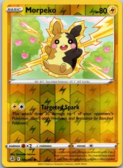 Morpeko (109) 109/264 - SWSH08: Fusion Strike Pokemon NM Reverse Holofoil - Image 1