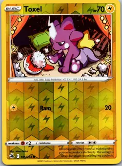 Toxel (105) 105/264 - SWSH08: Fusion Strike Pokemon NM Reverse Holofoil - Image 1