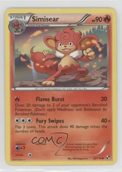 Simisear Pokemon Black & White Base Set #22 - Image 1