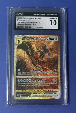2023 Pokemon Origin Forme Dialga VSTAR Crown Zenith #GG68/GG70 Holo CGC 10 - Image 1