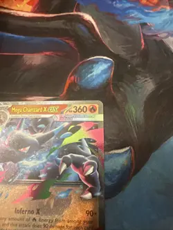 Mega Charizard X ex 013/094 Double Rare Phantasmal Flames Pokemon NM - Image 3