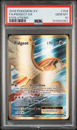 PSA 10 PIDGEOT EX 104 XY EVOLUTIONS POKEMON GEM MINT - Image 1