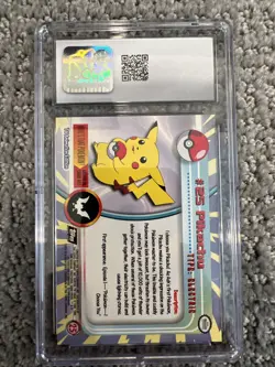 PIKACHU 1999 TOPPS POKEMON #25 Silver Foil CGC 8 Fourth Print Holo - Image 2