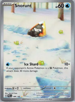 Snorunt 188/182 Illustration Rare Paradox Rift Pokemon Holo Near Mint - Image 1