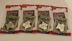 4 Pokemon Destined Rivals Blister Pack With Coin And Zarude Promo! - Image 1