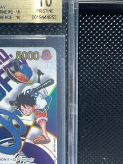 2025 One Piece Promos Dodgers X One Piece Night Monkey D. Luffy BGS 10 PRISTINE - Image 2