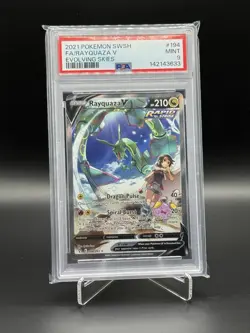 Rayquaza V PSA 9 Alternate Art Evolving Skies 194/203 Alt Pokemon Card FA 2021 - Image 1