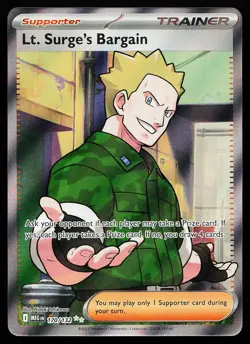 Lt. Surge's Bargain 170/132 Ultra Rare Mega Evolution Pokemon Card - Image 1