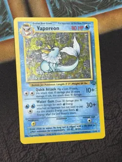 Vaporeon Additional Green Ink Misprint Holo Card 12/64 1999 Pokemon Jungle - Image 3