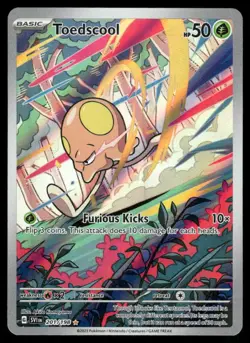 Pokemon Cards Toedscool 201/198 Scarlet & Violet Illustration Rare NM *2 - Image 1