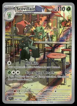 Pokemon Cards Scovillain 202/198 Scarlet & Violet Illustration Rare NM - Image 1