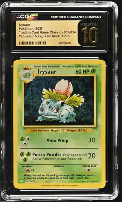 2023 Pokemon Trading Card Game Classic - Ivysaur #002/034 CGC 10 Pristine - Image 2