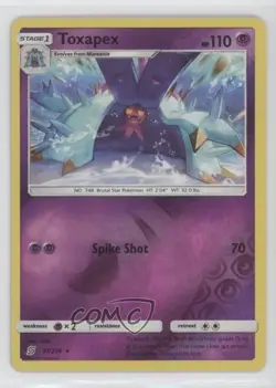 Toxapex Reverse Foil Pokemon Sun & Moon Unified Minds #97 - Image 1