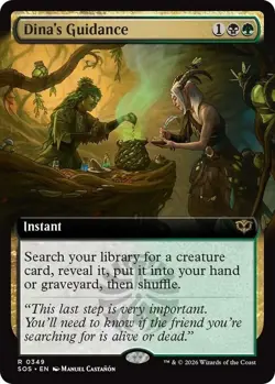 x1 Dina's Guidance - Extended Art R MTG Secrets of Strixhaven M/NM, English - Image 1