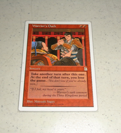 ~1x Warrior's Oath x1 ~EX+~ English Portal Three Kingdoms Magic the GatheringMtG - Image 1