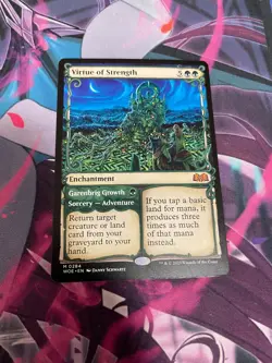MTG - VIRTUE OF STRENGTH - MYTHIC - WOE - NM - SHOWCASE - Image 1