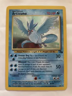 💎Pokemon TCG Articuno Base Set 2/62 Holo Basic English Card 1999 Vintage💎 - Image 1