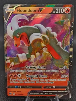 Houndoom V 21/189 Ultra Rare Full Art Darkness Ablaze Pokemon TCG NM/M - Image 1