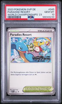 2023 Pokemon GERMAN World Championships Paradies-Paradise Resort SVP 045 PSA 10 - Image 1