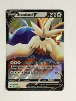 Pokemon TCG Crown Zenith Stoutland V 116/159 Near Mint - Image 1