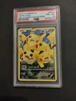 2016 POKEMON XY GENERATIONS RADIANT COLLECTION #RC29 FULL ART/PIKACHU PSA 8 - Image 1