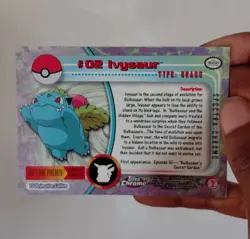 Ivysaur #02 Topps Blue Label TV Animation Edition Non Holo Pokemon 1999 LP - Image 2