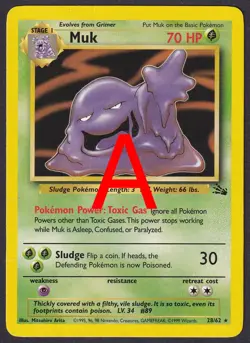 Pokemon Muk 28/62 Non-Holo Rare Fossil - Image 4