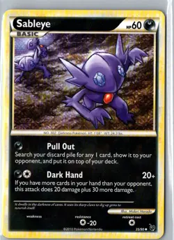 SABLEYE 35/90 UNCOMMON HGSS UNDAUNTED POKEMON LP - Image 1