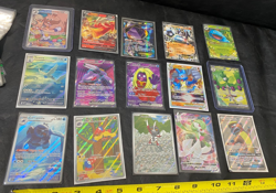 Pokemon lot of 15 GREAT CARDS - Arboliva EX Lucario VStar Jynx Genesect Swanna + - Image 1