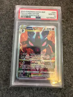 Pokemon TCG - Lucario Vstar #SWSH291 - Black Star Promo - PSA 10 - GEM MINT - Image 1