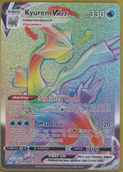 Kyurem VMAX (Secret) 197/196 Swsh11: Lost Origin Holo POKEMON RAINBOW Pokemon NM - Image 1