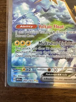 Pokemon TCG - Zapdos EX 202/165 Scarlet & Violet 151 SIR NM Condition - Image 5