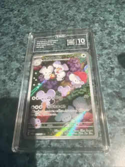 TAG GEM MINT 10 Maushold AR 081/071 Clay Burst sv2D Pokemon Card Game 216 - Image 1