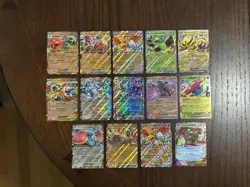 Pokemon TCG Ex Double Rare Lot Various Sets 14 Cards - Image 1