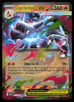 Mega Charizard X ex 013/094 Holo Phantasmal Flames Pokemon Card - Image 1