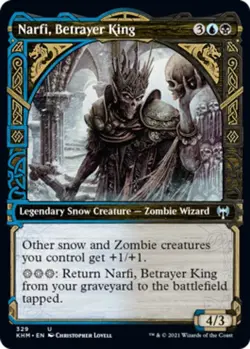 4x Narfi, Betrayer King - Showcase - Foil NM-Mint, English Kaldheim MTG Magic - Image 1