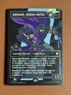 Shredder, Shadow Master (TMC 0088) - Surge FOIL Borderless Pixel Art - TMNT - Image 2