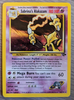 Pokemon Sabrina's Alakazam 16/132 Gym Challenge Holo MP - Image 1